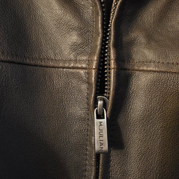 Vintage WILSONS Leather M. Julian Men's XXL Jacket Brown Quilt Lined EUC - Picture 5 of 13